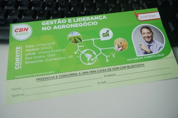 É HOJE: CBN Agro traz a Guarapuava palestra sobre agroneg&oacute;cio