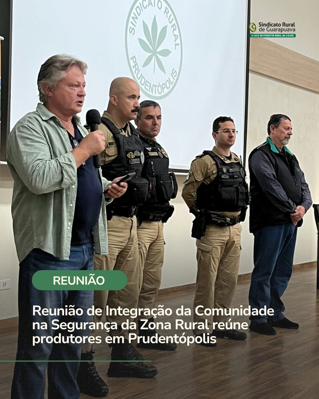 Reunião de Integração da Comunidade na Segurança da Zona Rural reúne produtores em Prudentópolis