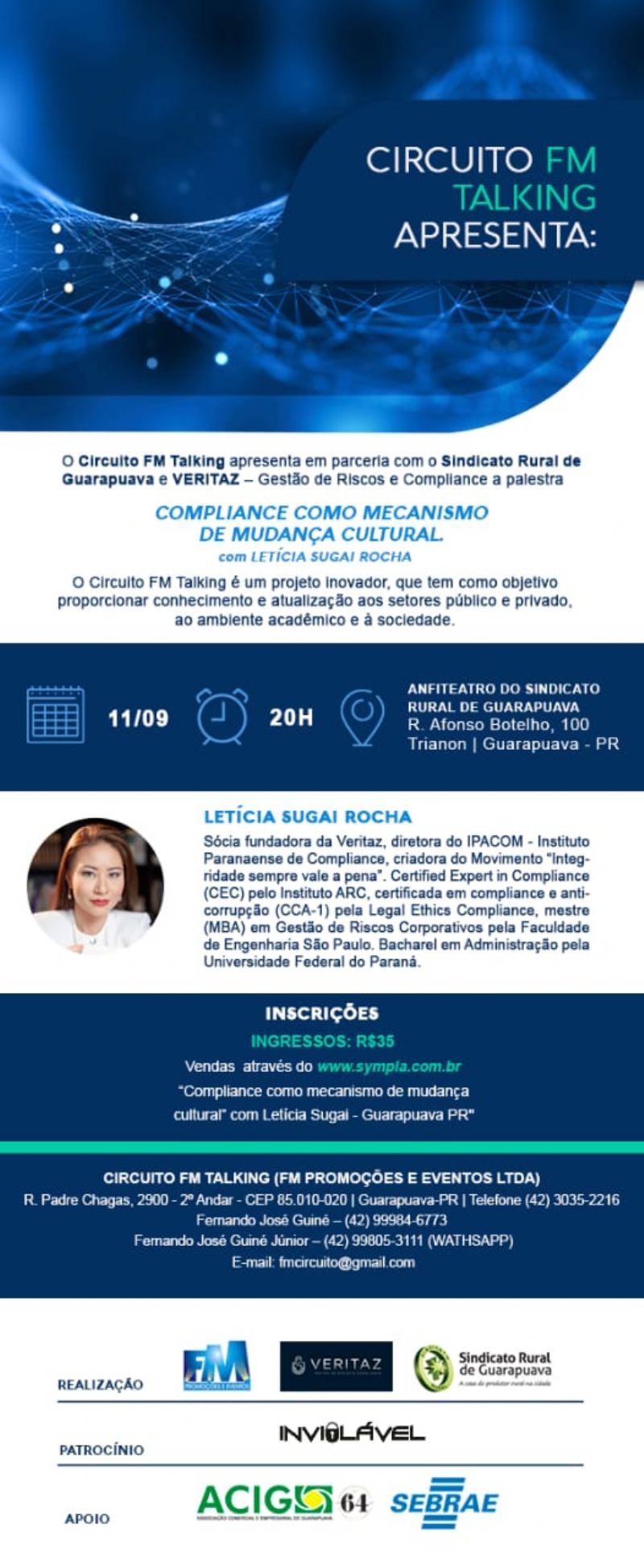 Sindicato Rural sedia palestra sobre Compliance