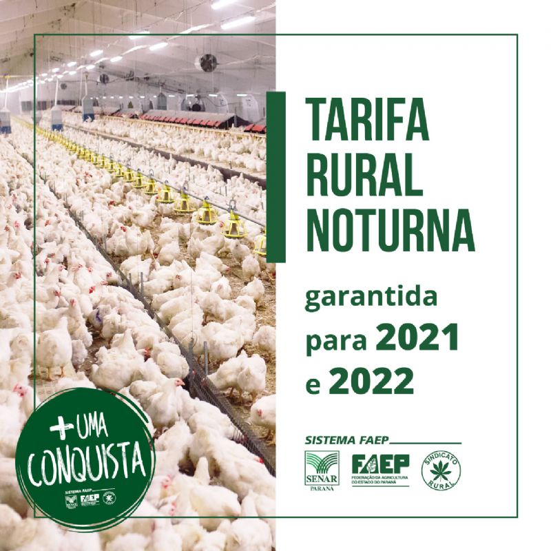 Após pedido da FAEP, governo e deputados garantem Tarifa Rural Noturna para 2021 e 2022