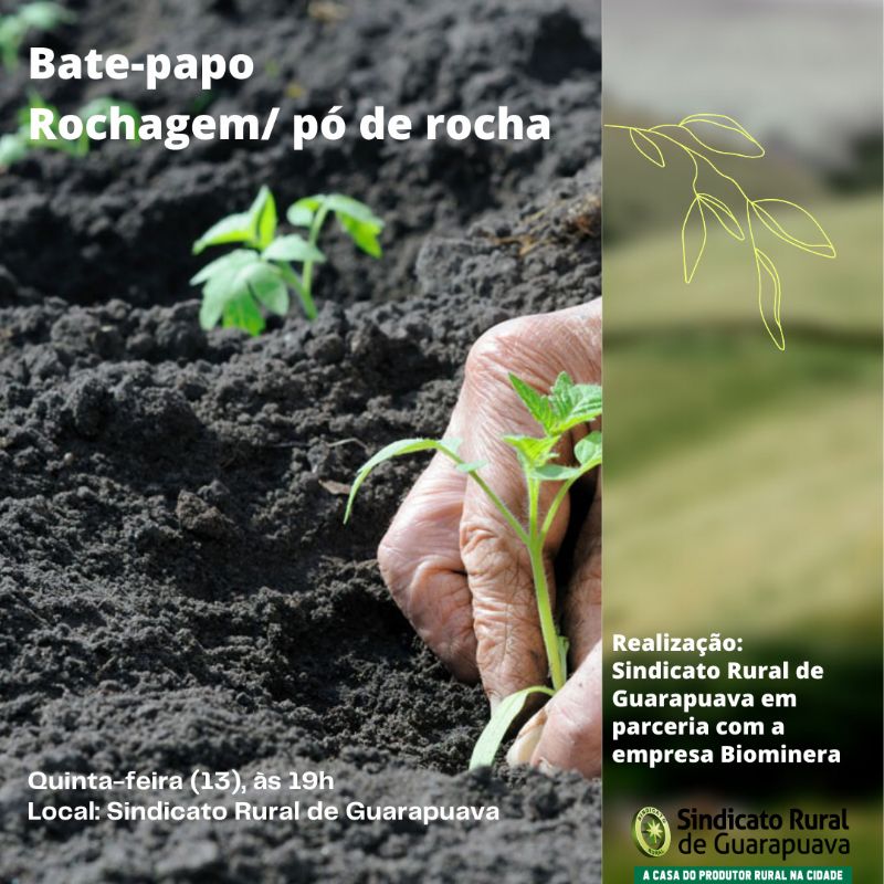 Sindicato Rural de Guarapuava realiza encontro sobre rochagem/ pó-de-rocha