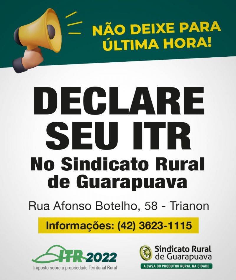 ITR 2022: FALTAM APENAS SEIS DIAS ÚTEIS PARA A O TÉRMINO DO PRAZO DE DECLARAÇÃO